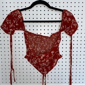 Floral matching short and crop top set